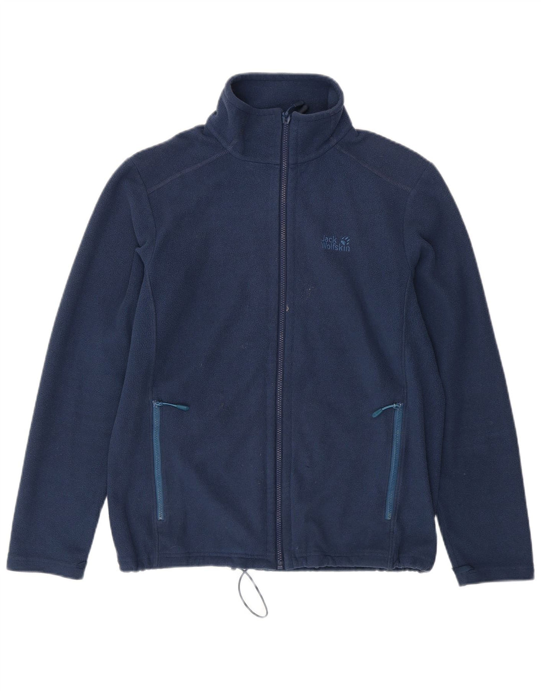 Giacca in pile foderata da uomo Jack Wolfskin UK 42 grande poliestere blu navy