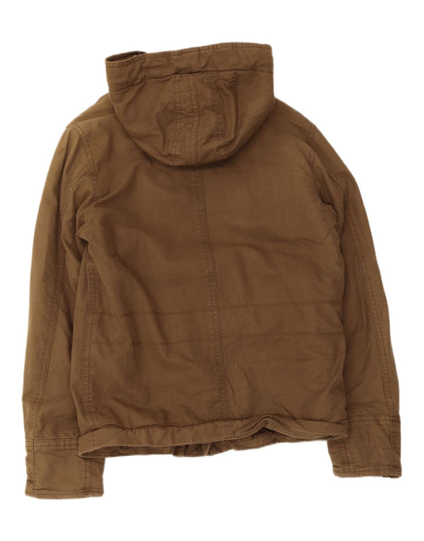 Мужская куртка из шерпы с капюшоном Abercrombie & Fitch UK 40, большая, бежевая