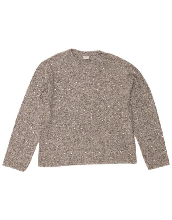 Πουλόβερ Zara Girls Crew Neck Jumper 11-12 Years Grey Polyester