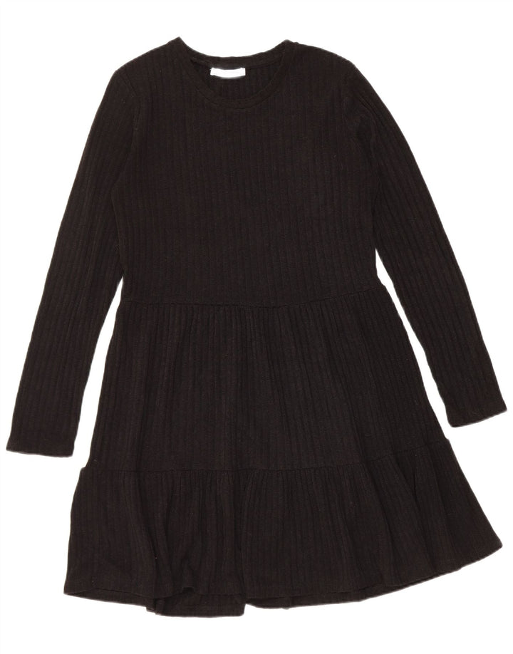 Zara Womens Jumper Dress UK 10 Small Black