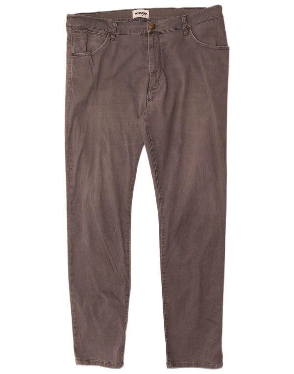 Wrangler Herre Larston Slim Casual Bukser W36 L34 Grå Bomuld