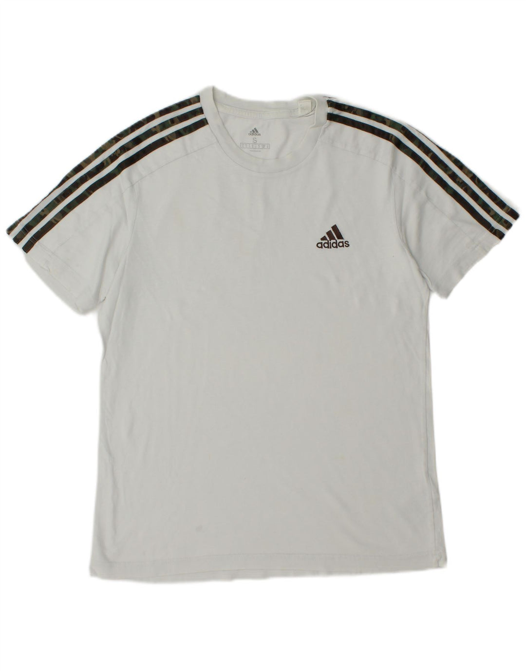Adidas Mens T-Shirt Top Small White Cotton