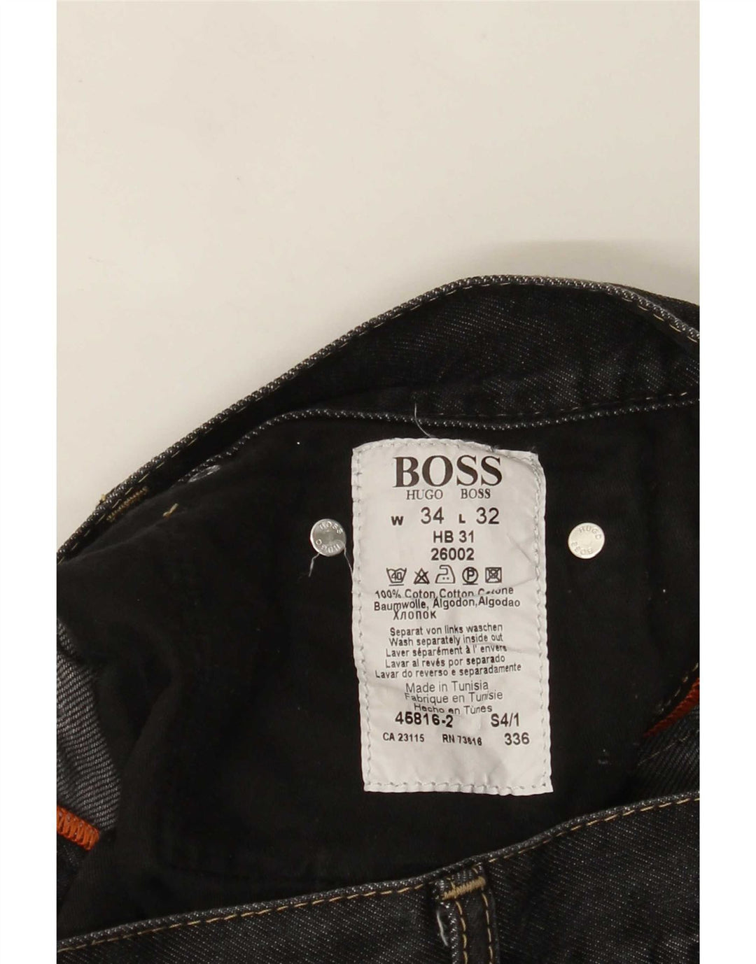 Jeans bootcut da uomo HUGO BOSS W34 L32 cotone nero