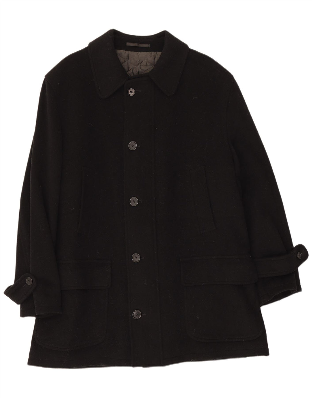 Cappotto Uomo Pierre Cardin IT 50 Large Nero Lana