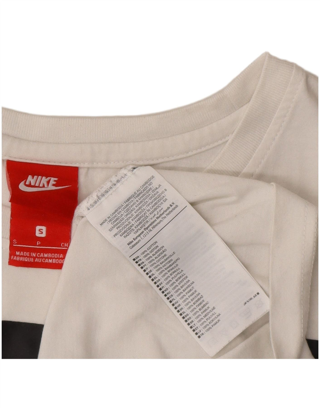 NIKE Mens Graphic T-Shirt Top Small White Cotton