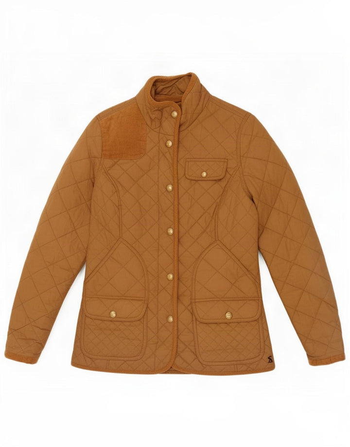 Joules Womens Quilted Jacket UK 8 Small Beige Polyamide