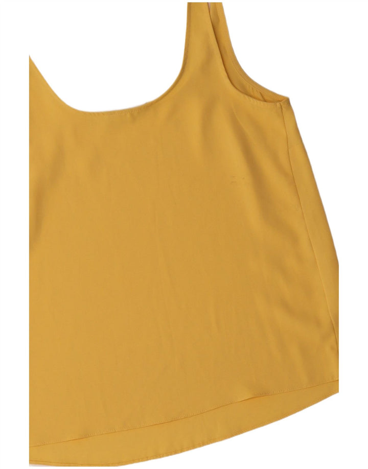 PRIMARK Womens Cami Top UK 8 Small  Yellow Polyester