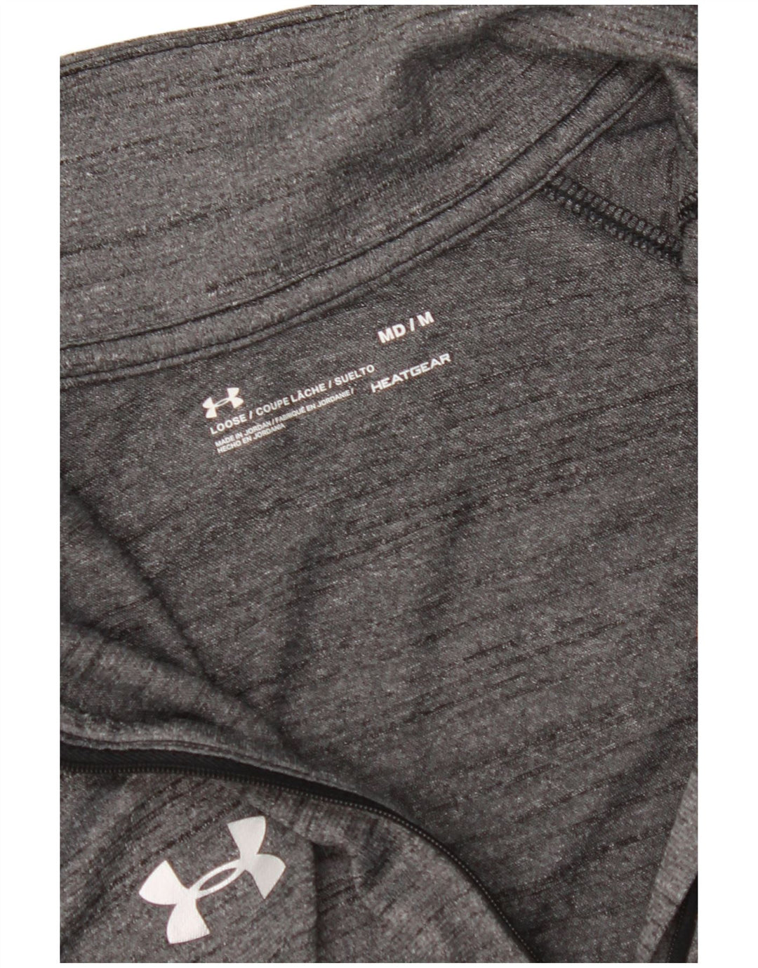 UNDER ARMOR Herre Heat Gear Zip Neck Pullover Træningsdragt Top Medium Grå