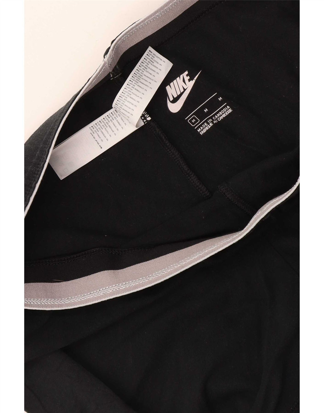 Nike Leggings Femme UK 12 Coton Noir Moyen