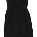 J. CREW Mini stropløs kjole til kvinder US 2 XS sort silke