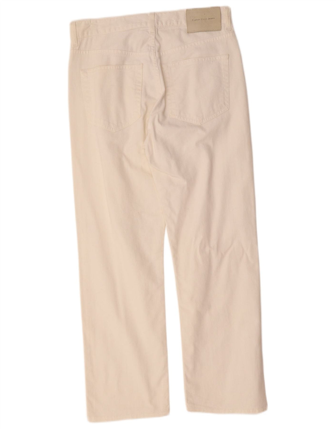 Calvin Klein Womens Straight Jeans W29 L27 White Cotton