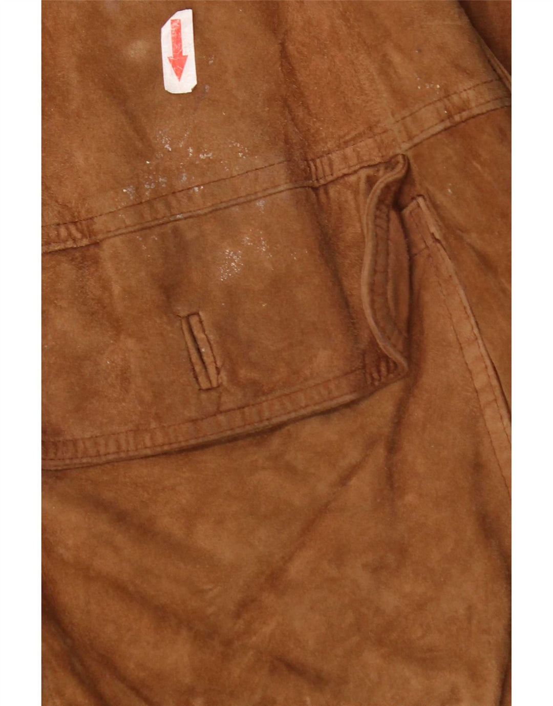 Vintage Mens Suede Bomber Jacket UK 42 XL Brown Leather