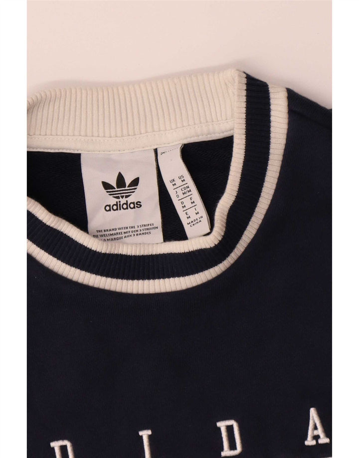Adidas Herren Grafik-Sweatshirt-Pullover, mittelmarineblaue Baumwolle