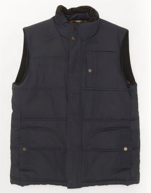 Fat Face Mens Padded Gilet UK 38 Medium Navy Blue Cotton