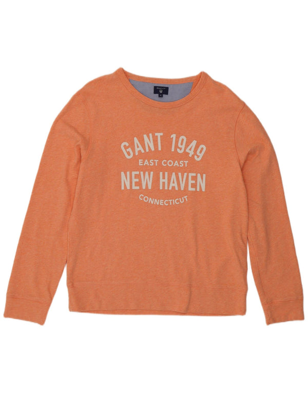 Gant Mens Graphic Sweatshirt Jumper Medium Pink Cotton