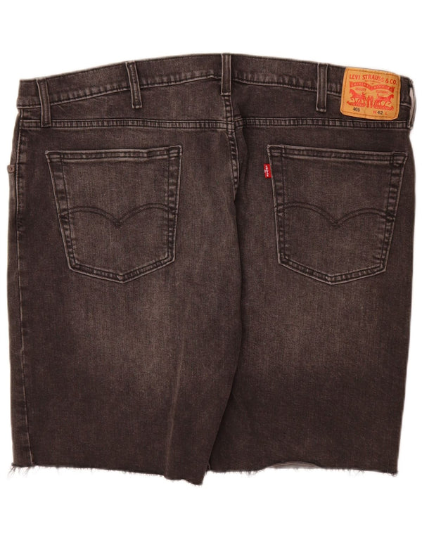 Pantaloncini di jeans Levi's 405 da uomo W42 2XL cotone grigio