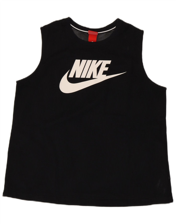 Męska kamizelka z grafiką Nike, duża, czarna, poliestrowa