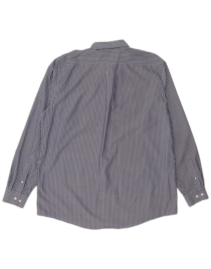 Eddie Bauer Mens Shirt XL Blue Striped Cotton