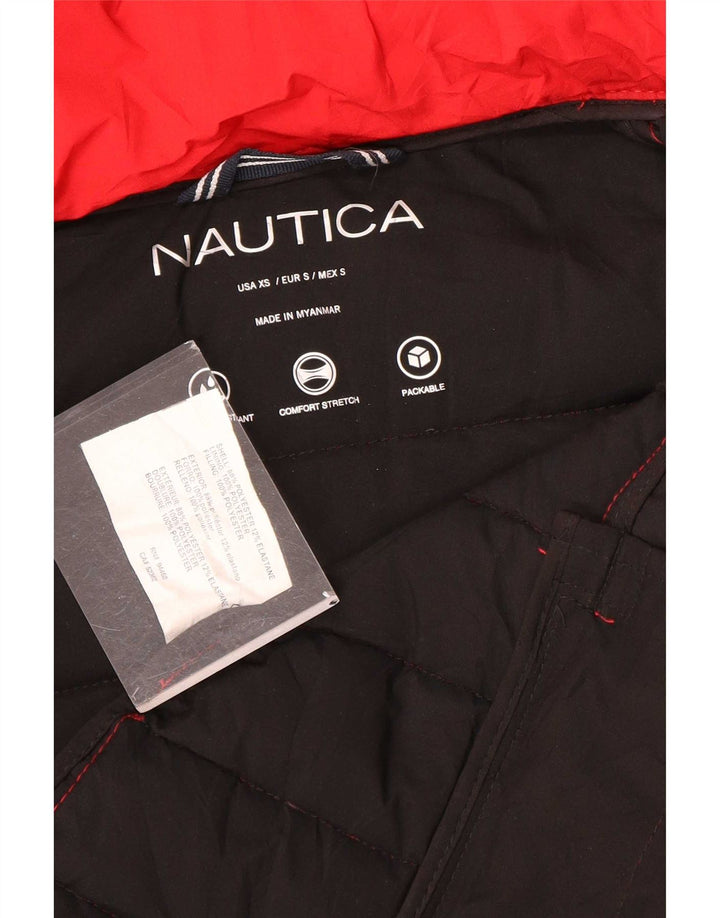 Nautica Womens Hooded Padded Jacket UK 6 XS Red Polyester