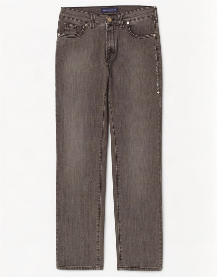 Trussardi Lige Jeans til kvinder W27 L28 Grå Bomuld