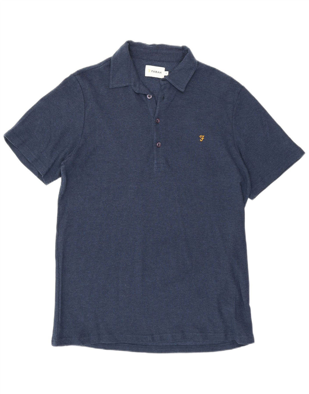 Farah Ανδρικό πουκάμισο polo από μεσαίο ναυτικό βαμβακερό