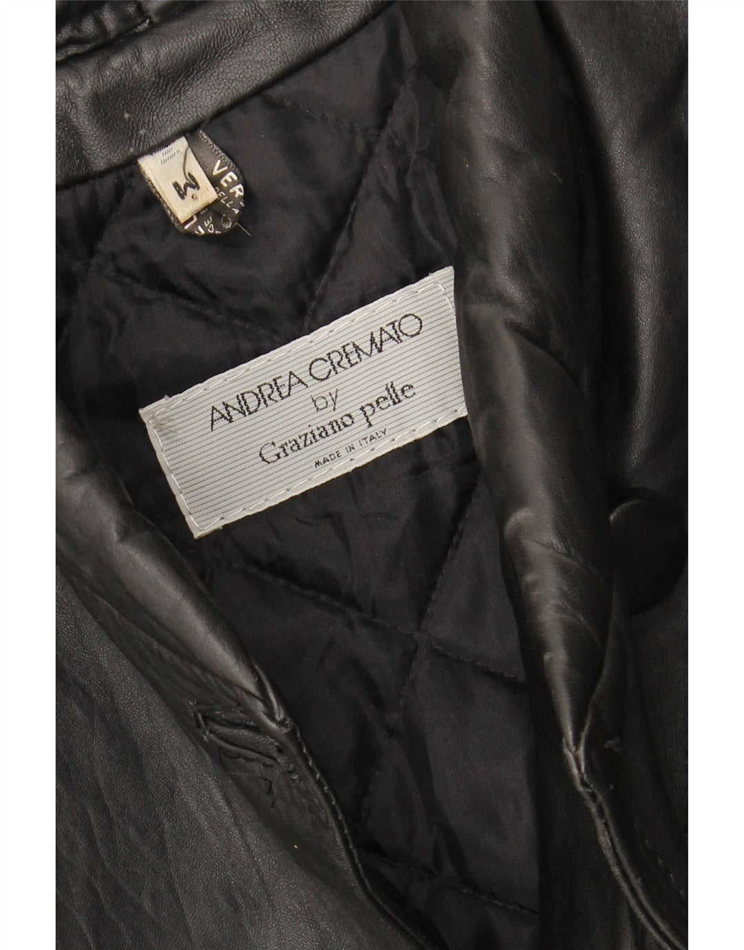 VINTAGE Womens Leather Jacket UK 14 Medium Black Leather Vintage Vintage and Second-Hand Vintage from Messina Hembry 