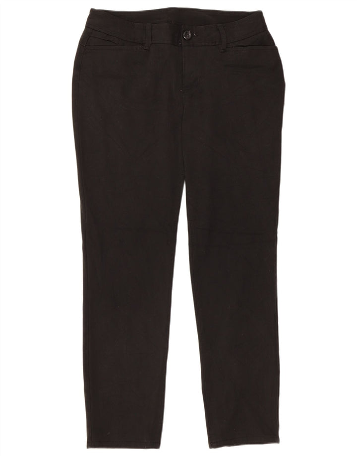 EDDIE BAUER Womens Slim Casual Trousers US 4 Small W28 L27 Black Polyester