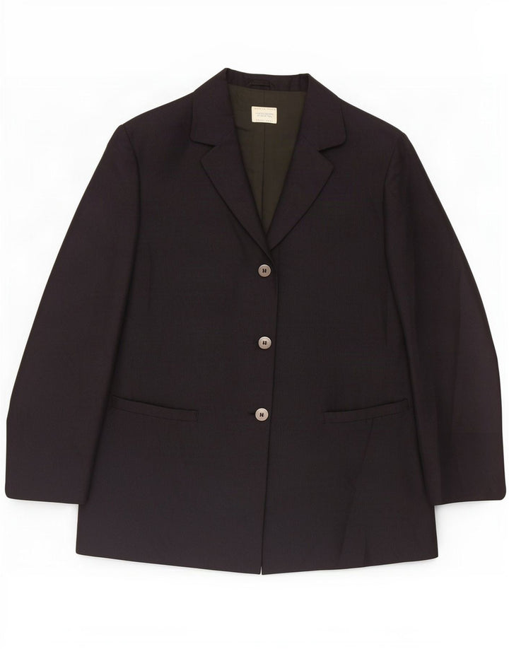 Benetton Chaqueta Americana De 3 Botones IT 42 Medium Viscosa Negra