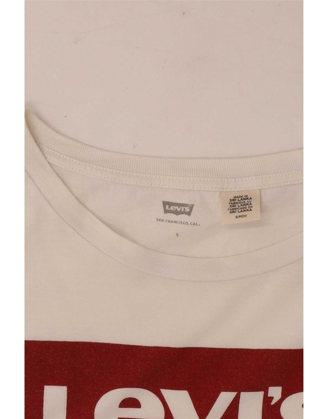 T-shirt grafica da donna Levi's Top UK 10 piccola bianca