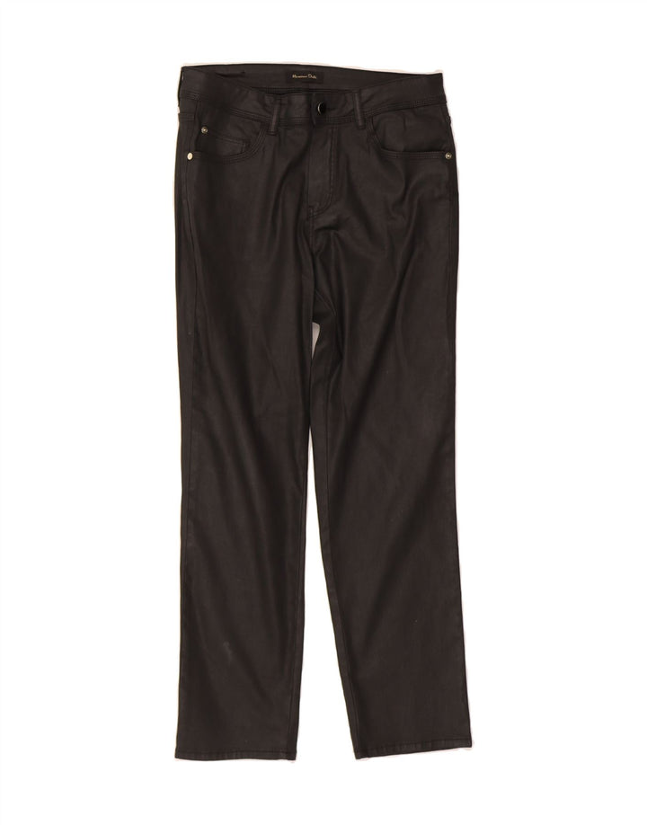 MASSIMO DUTTI Womens Straight Casual Trousers US 8 Medium W28 L27 Black Vintage Massimo Dutti and Second-Hand Massimo Dutti from Messina Hembry 