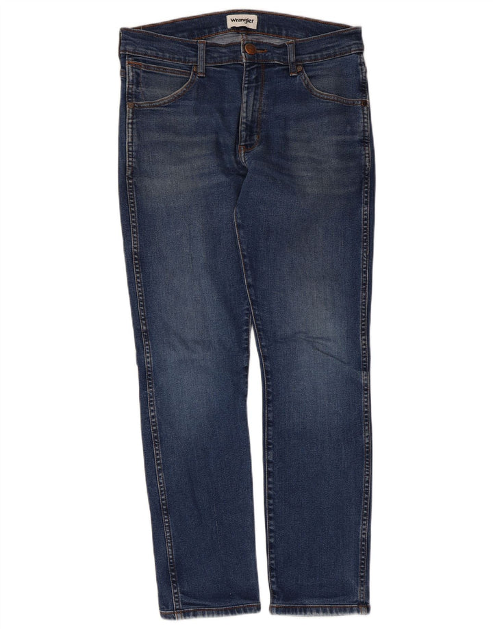 Wrangler Mens Larston Slim Jeans W30 L28 Blue Cotton