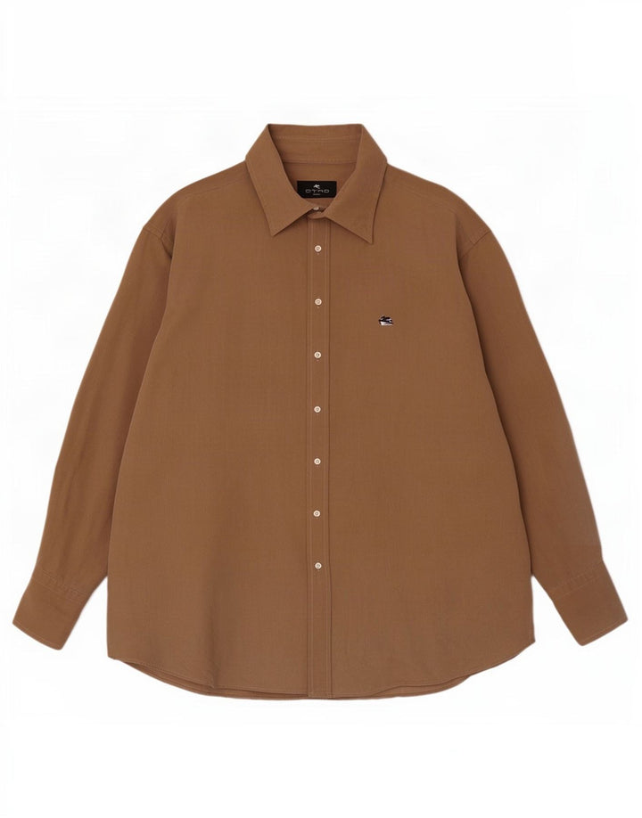 Etro herreskjorte str. 43 XL Beige bomuld