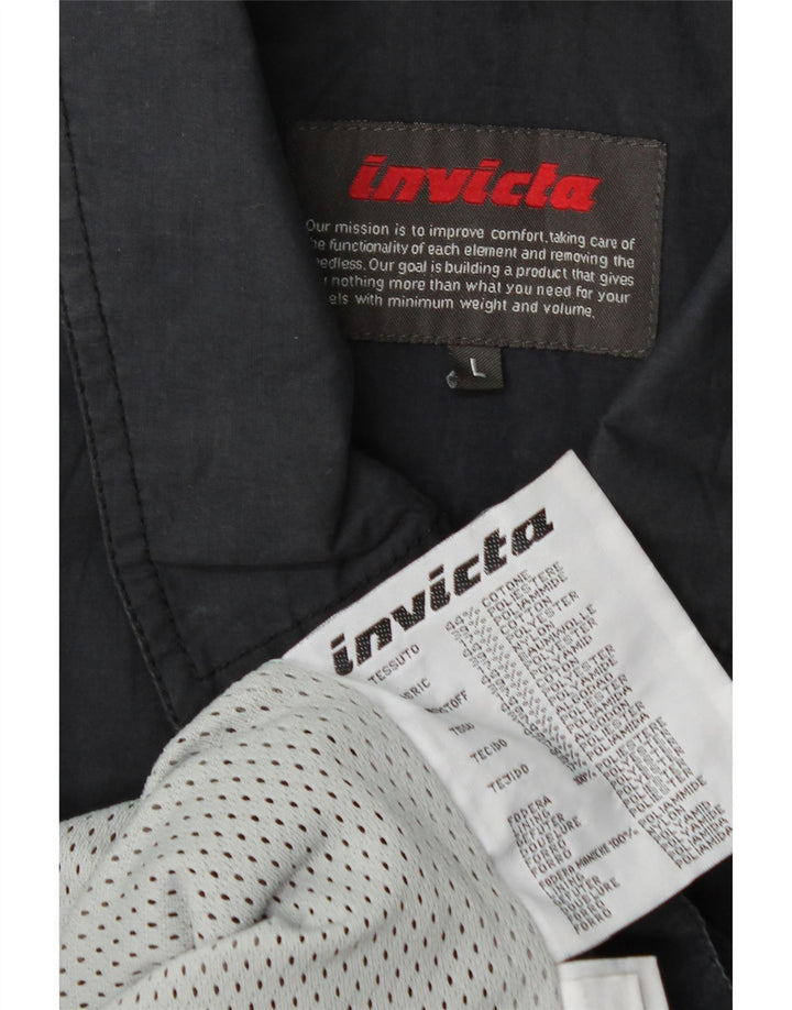 Invicta Womens Utility Jacket UK 16 Large Navy Blue Cotton