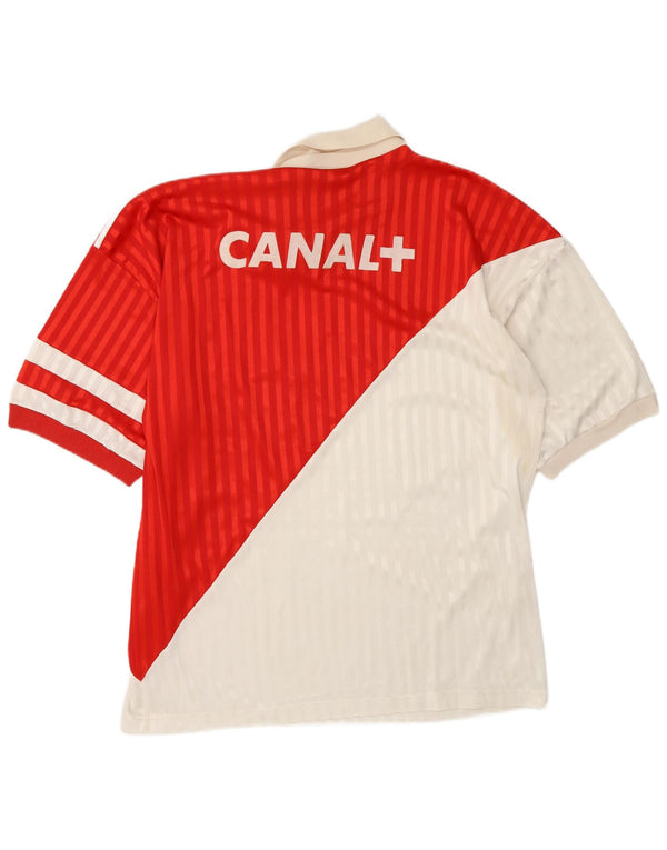 Adidas Herren Monaco Home 1990-1991 Fußballtrikot, groß, rot, Sport