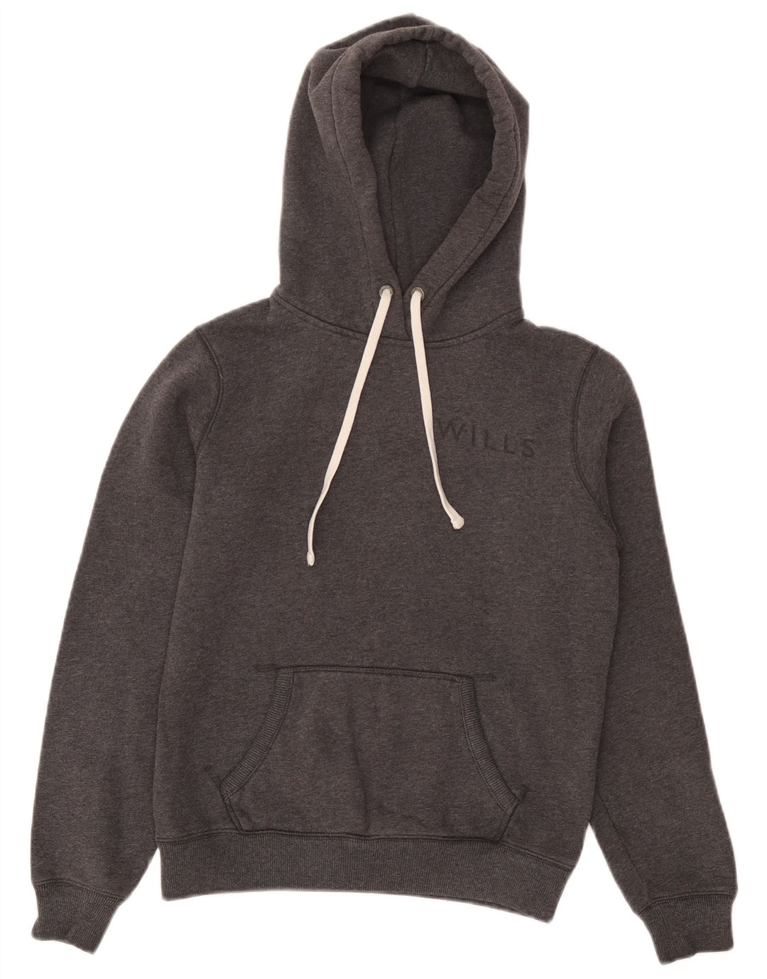 JACK WILLS Womens Graphic Hoodie Jumper UK 14 Medium Grey