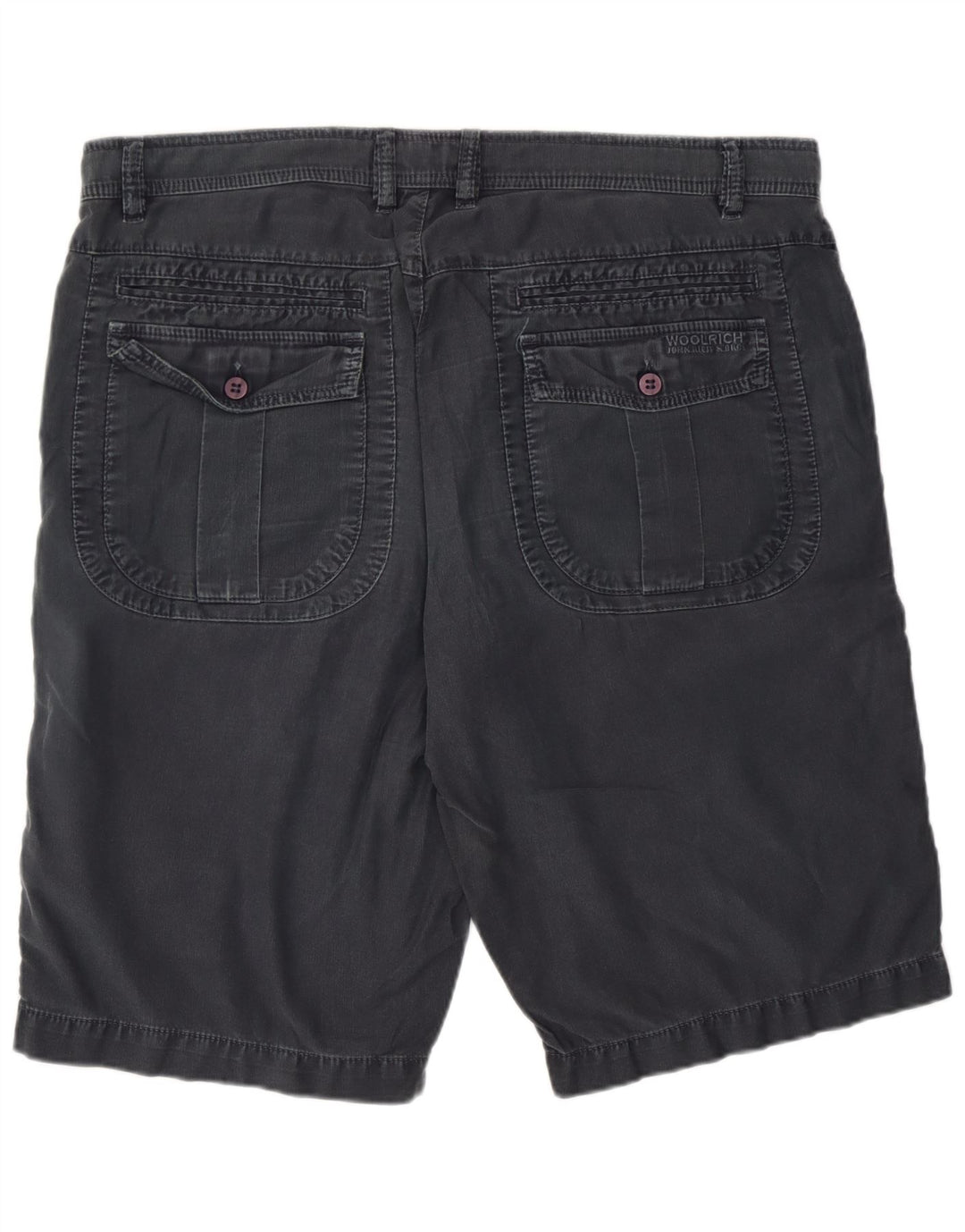 Woolrich Mens Chino Shorts W38 XL Grey Cotton