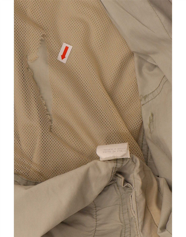 Vintage Mens Military Jacket UK 38 Medium Beige Cotton