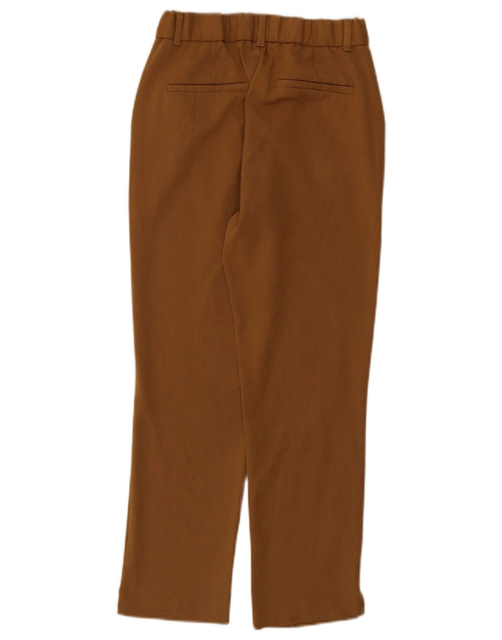 Zara Womens Cropped Trousers Small W26 L24 Brown