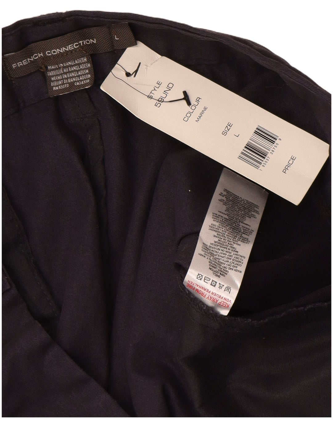 FRENCH CONNECTION Herren Chino-Shorts, Größe L, W34, Marineblau, Baumwolle