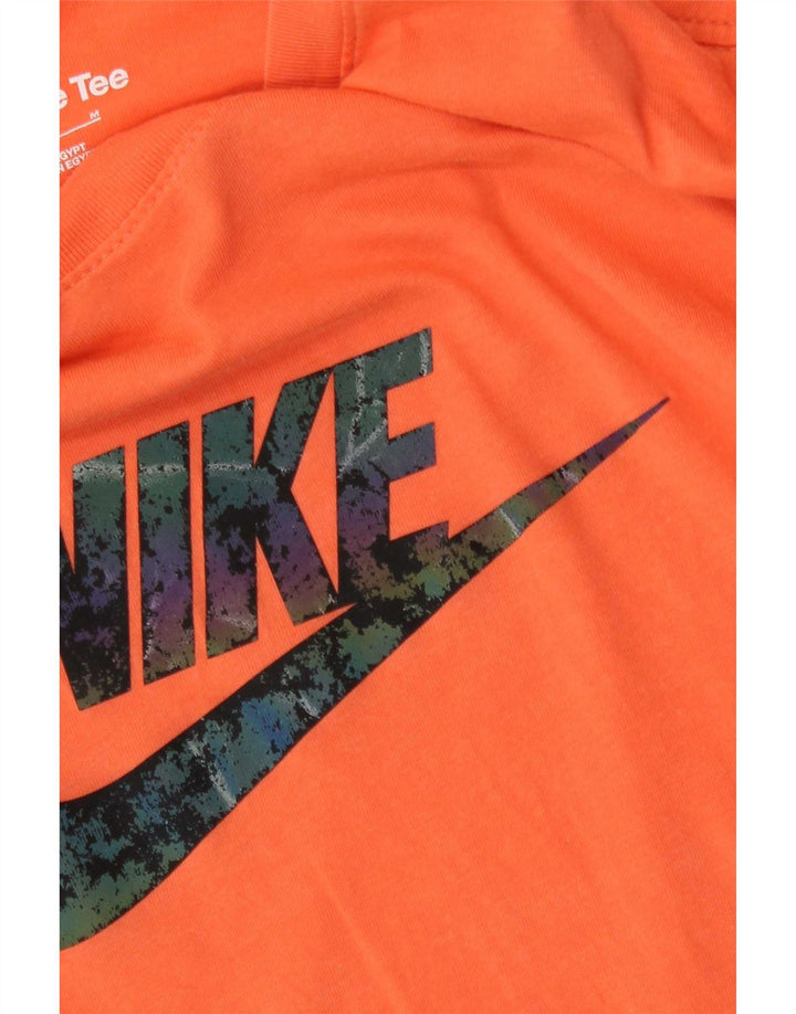 Nike Mens Graphic T-Shirt Top Medium Orange Cotton
