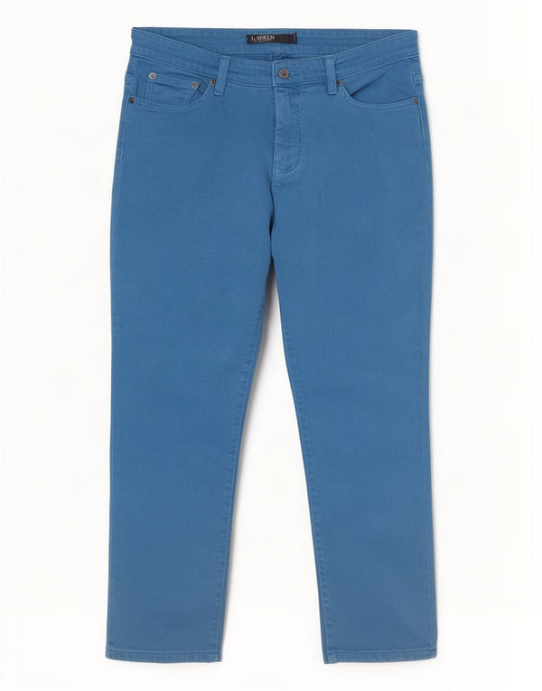 Ralph Lauren Dame Slim Cropped Jeans US 12 Large W34 L25 Blå Bomuld