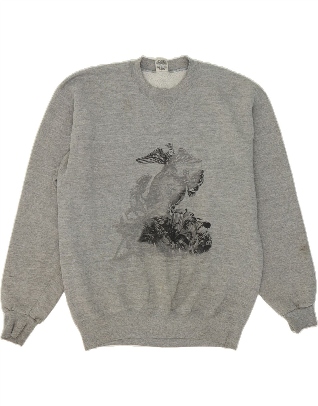 VINTAGE Mens Graphic Sweatshirt Jumper Large Grey Cotton Vintage Vintage and Second-Hand Vintage from Messina Hembry 
