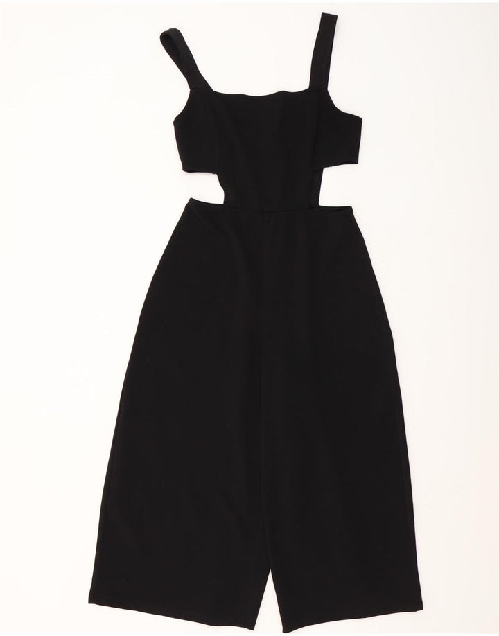 Zara Womens Sleeveless Jumpsuit UK 12 Medium Black