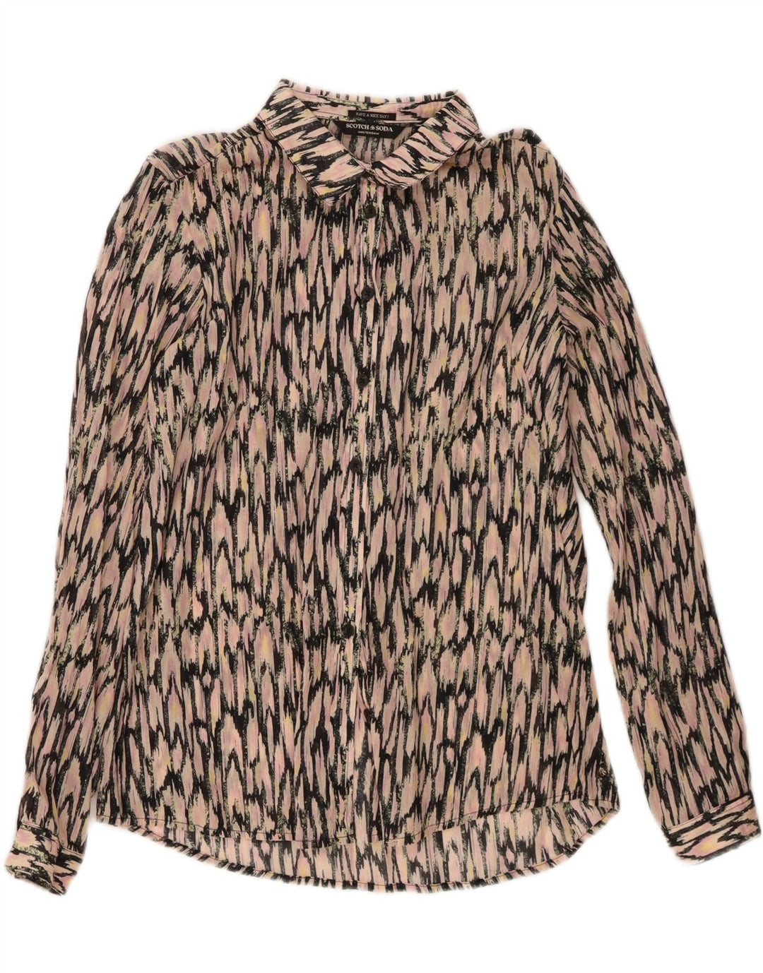Camicetta da donna con motivo astratto Scotch & Soda UK 14 Rosa medio