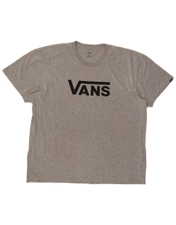 Vans Mens Classic Fit Graphic T-Shirt Top 2XL Grey Flecked Cotton