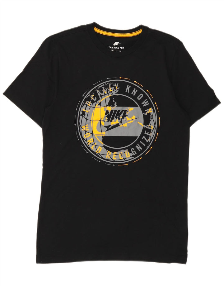 Nike Mens Graphic T-Shirt Top Small Black Cotton