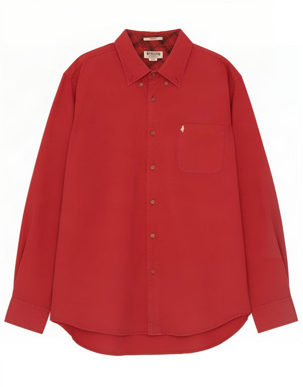 Marlboro Classics Mens Regular Fit Shirt 3XL Red Cotton