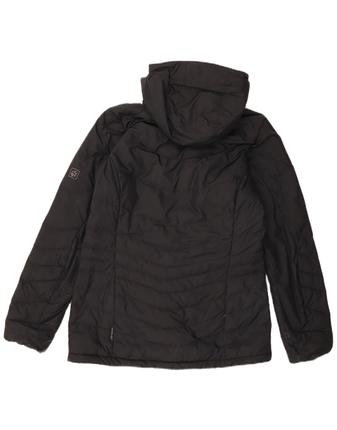 Jack Wolfskin Womens Oversized Hooded Padded Jacket IT 36 XS Black