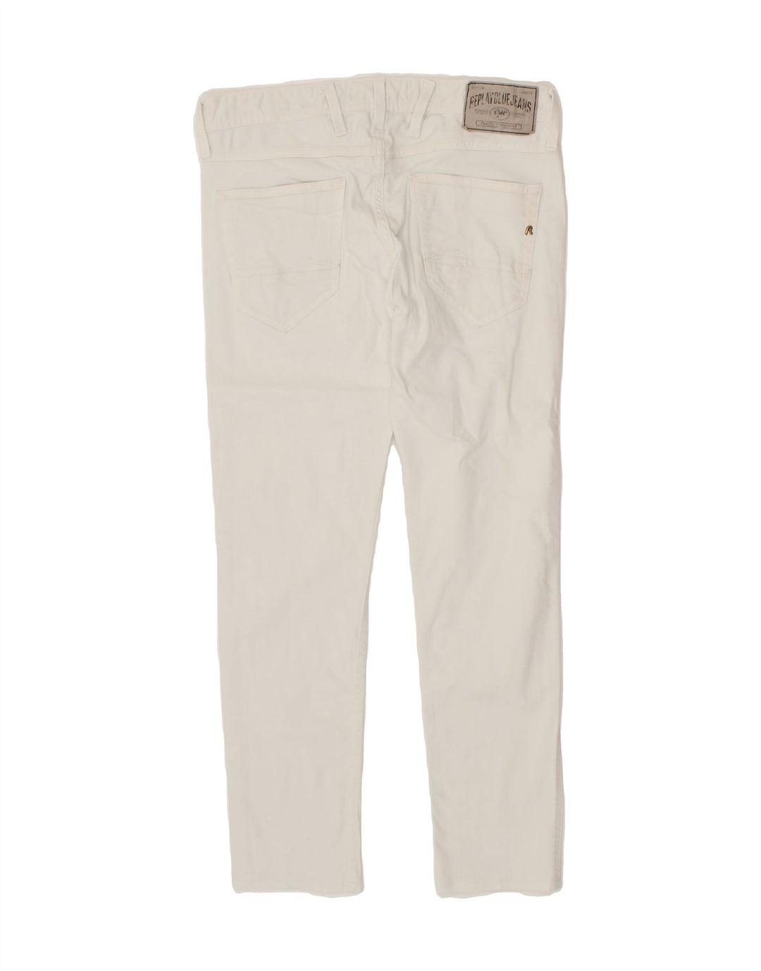 REPLAY Womens Slim Casual Trousers W29 L28 White Vintage Replay and Second-Hand Replay from Messina Hembry 