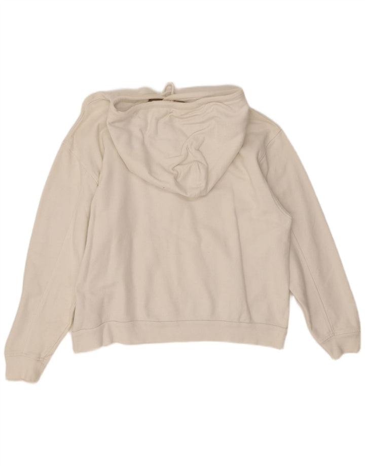 Levi's Womens Graphic Oversized Hoodie Jumper UK 14 Medium White Cotton